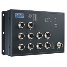 EN50155 M12 8GigaPoE + 2GigaBP Unmanaged Ethernet 
Switch, 24~48VDC